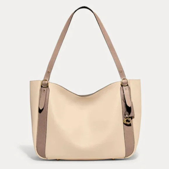 Coach Alana Pebbled Leather Colorblock Tote Bag - Picture 3 of 13